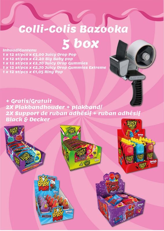 COLLI BAZOOKA 5 BOX + GRATIS: 2X PLAKBANDHOUDER + PLAKBAND (FOLD 3 '25)