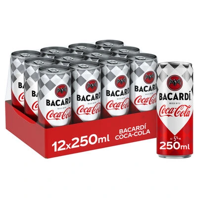 BACARDI COLA BLIK 12X25CL