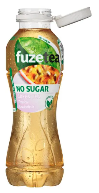 FUZE TEA NO SUGAR GREEN TEA TROPICAL PASSIONFRUIT PET 6X4X40CL