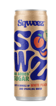 SQWEEZ WHITE PEACH BLIK 12 X 250ML