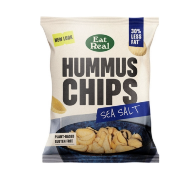 EAT REAL SEA SALT HUMMUS CHIPS 18 X 45 GR