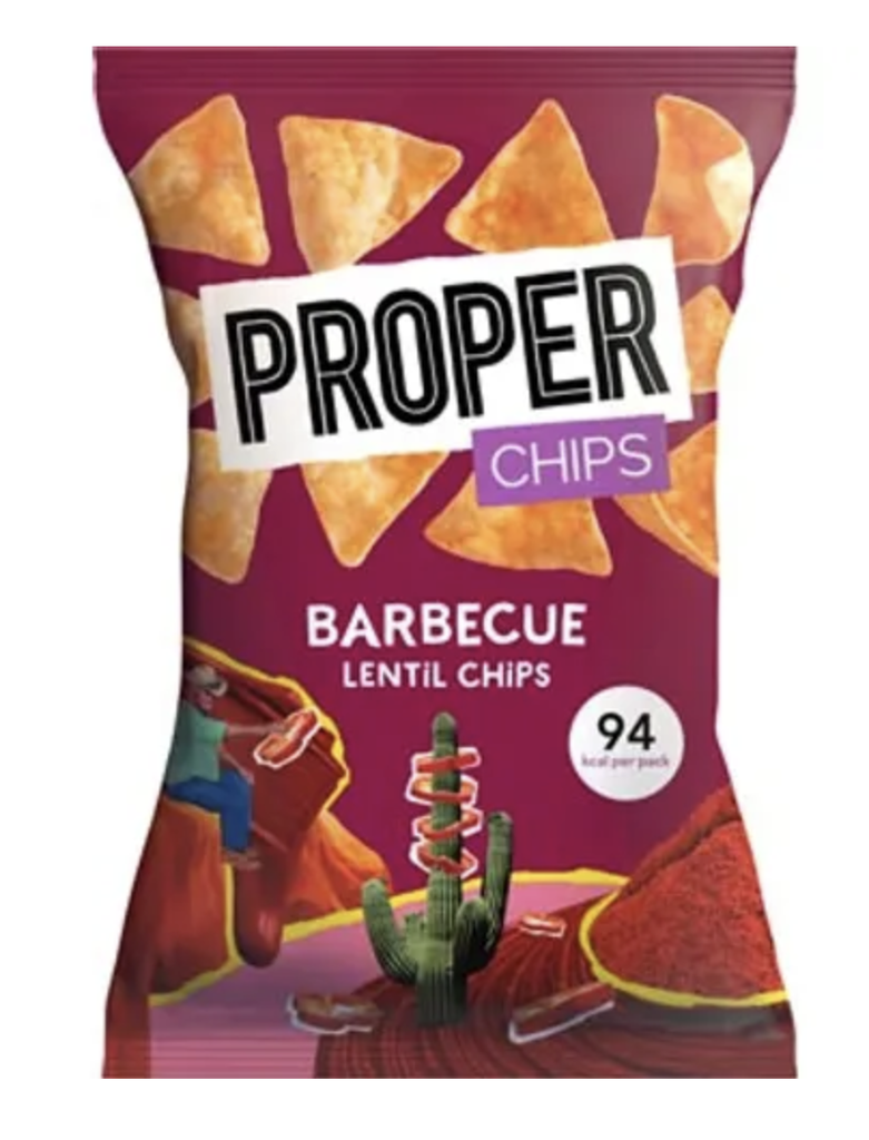 PROPER LENTIL CHIPS BARBECUE 8X85 GR