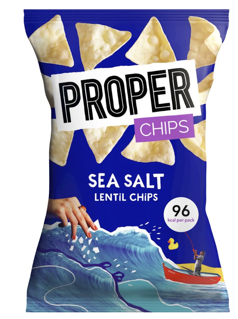 PROPER LENTIL CHIPS SEA SALT 8X85GR