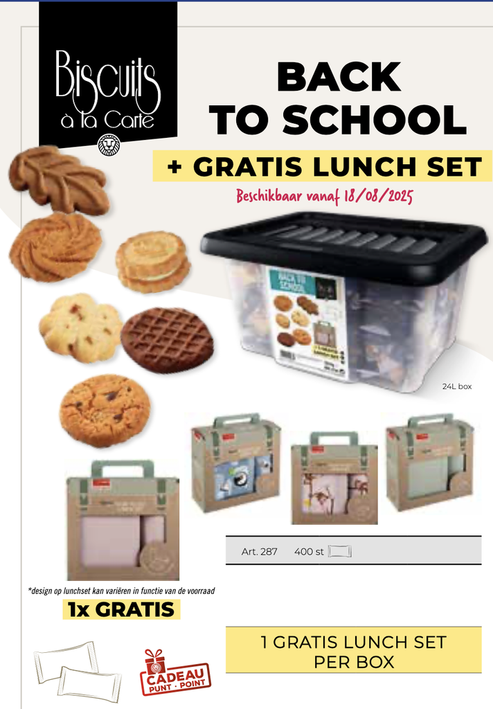 BISC A LA CARTE BACK TO SCHOOL BOX 450 ST + GRATIS LUNCHBOX