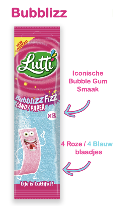 LUTTI CANDY PAPER BUBBLIZZ 24 ST