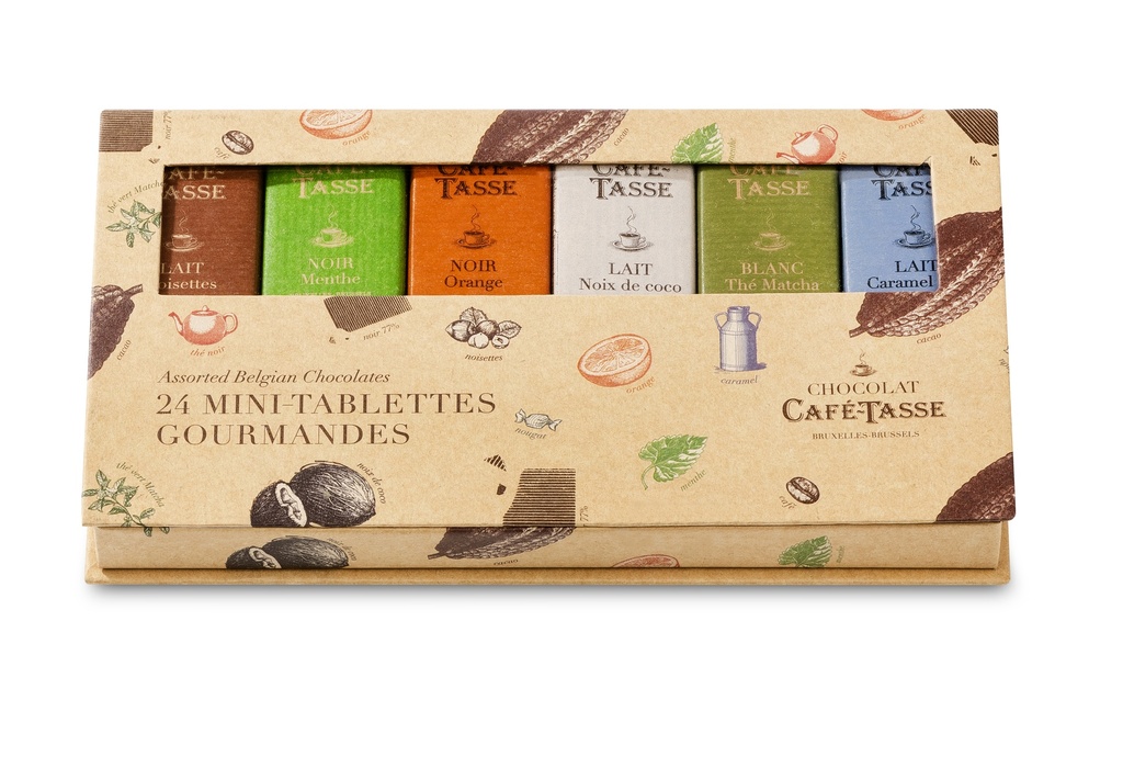 [CT/8428] CAFE-TASSE DISPLAY 24 TABLETJES ASS 12X216GR