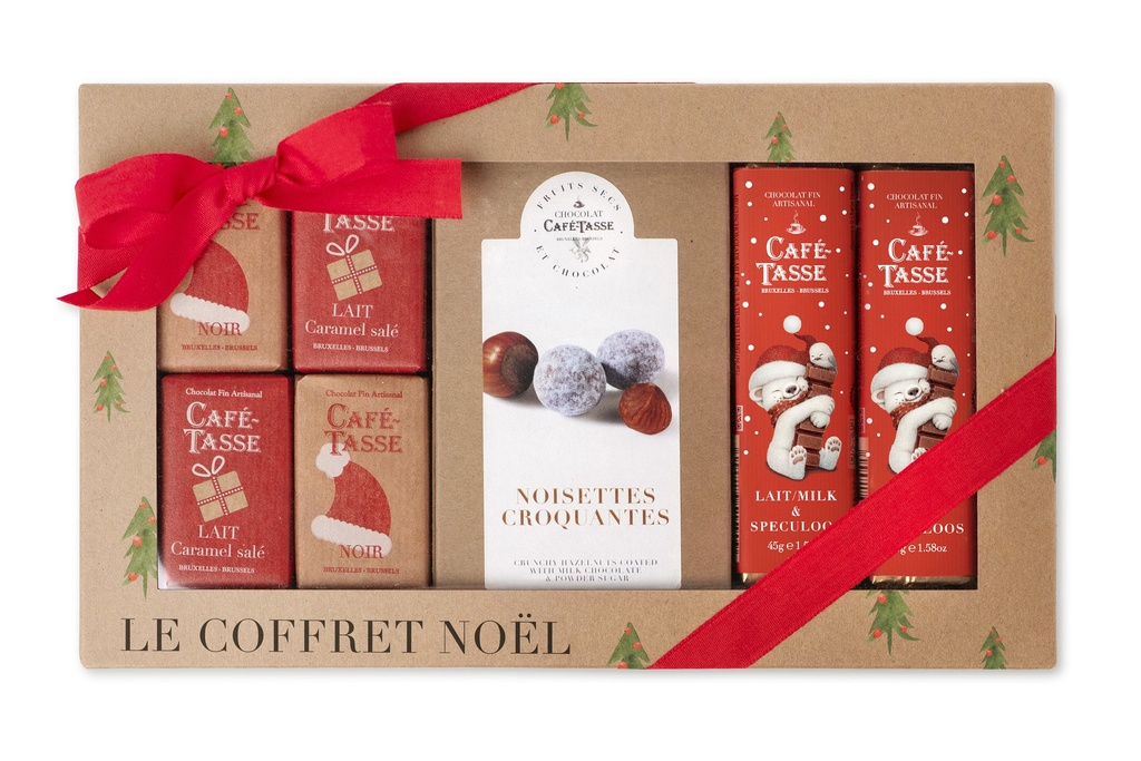 CAFE-TASSE GESCHENKBOX VROLIJK KERST 9X314GR