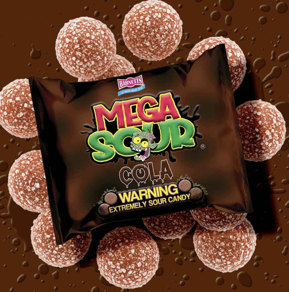 BARNETTS MEGA SOUR CANDY COLA 12 X 104 GR 
