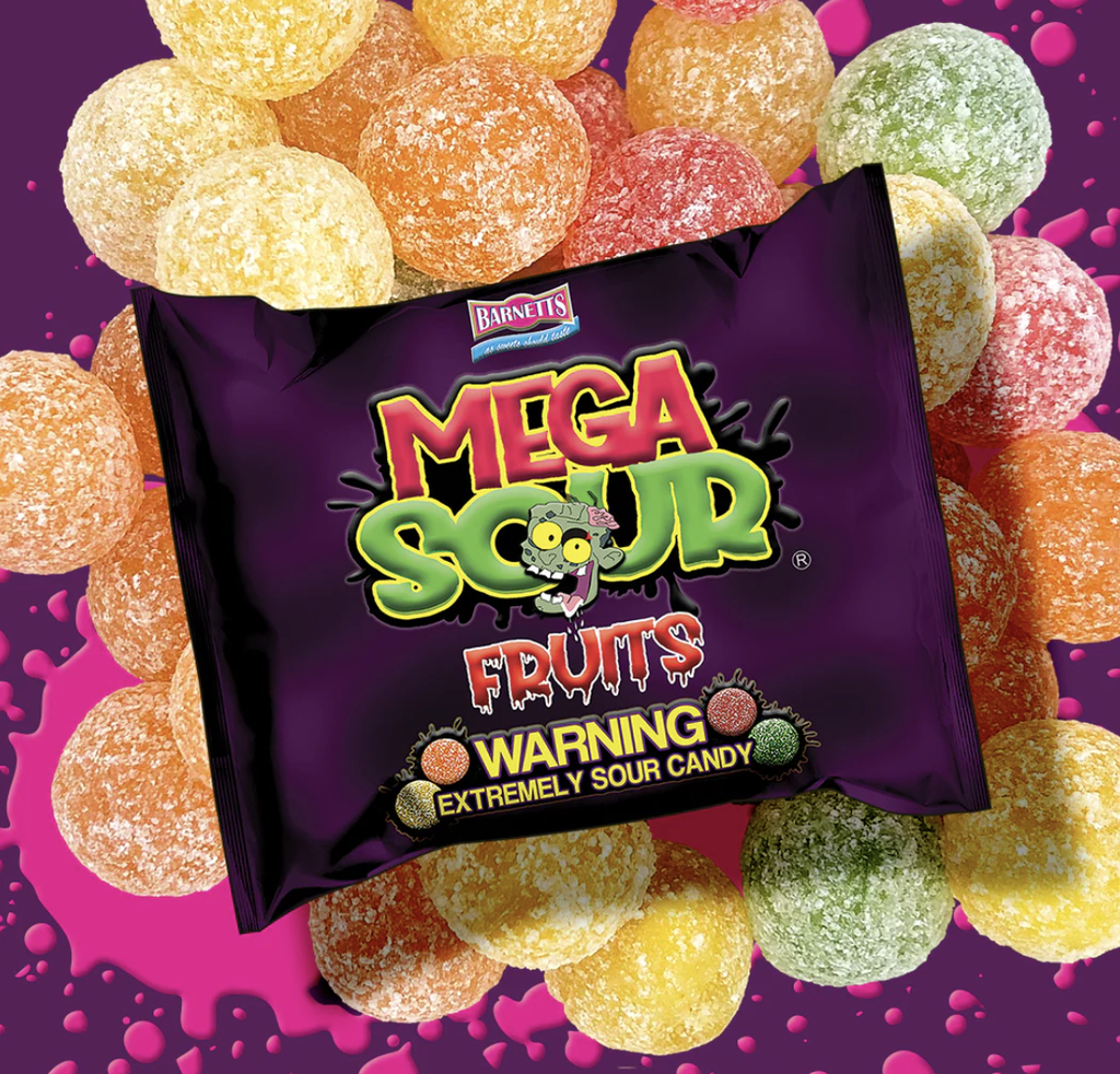 [BAR/007] BARNETTS MEGA SOUR CANDY FRUITS 12 X 104 GR 