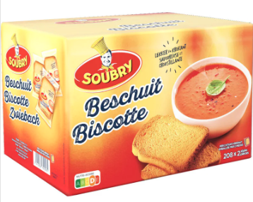 SOUBRY BESCHUITEN 208 X 2 STUKS