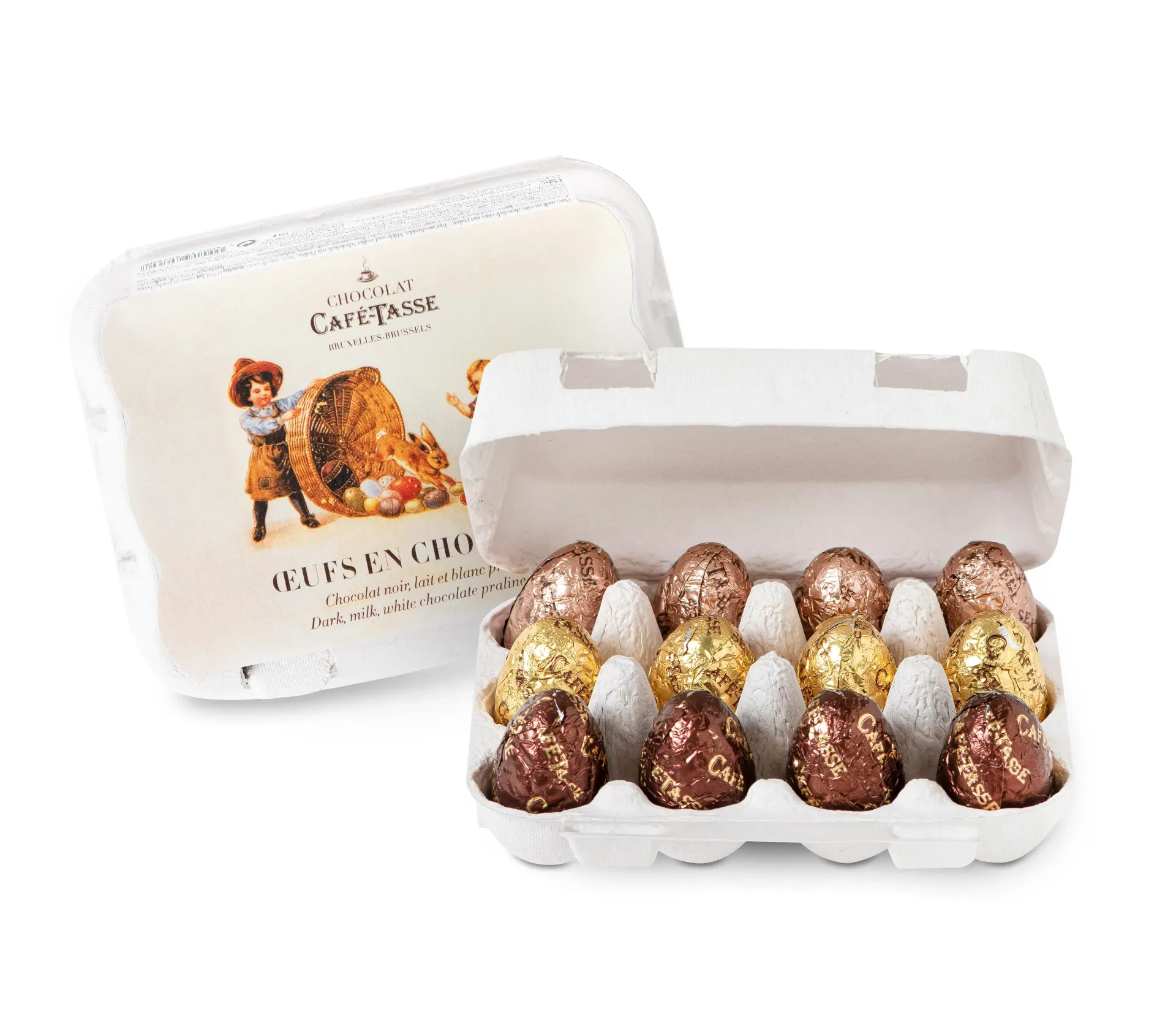 CAFE-TASSE EIERDOOSJE MET 12 EITJES 12 X 144 GR  