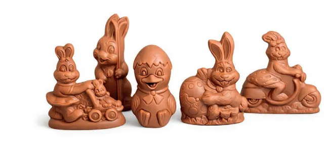 DELICE KLEINE PAASFIGUREN BLEKE MELK ( +/- 65 GR /ST) - 1,5 KG   