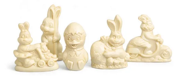 DELICE KLEINE PAASFIGUREN WIT ( +/- 65 GR /ST) - 1,5 KG    