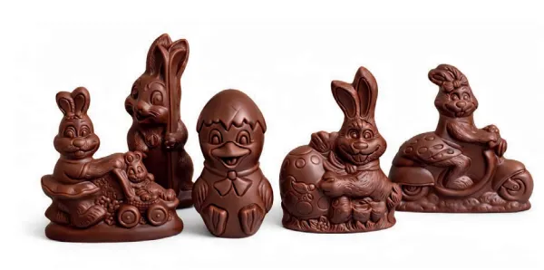 DELICE KLEINE PAASFIGUREN FONDANT ( +/- 65 GR /ST) - 1,5 KG    