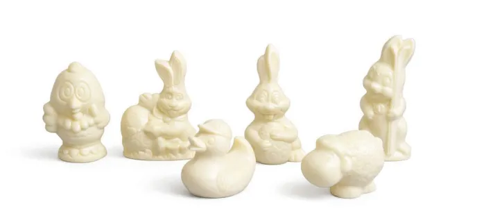 [LINP026] DELICE MINI PAASFIGUREN WIT ( +/- 20 GR /ST) - 1,5 KG   