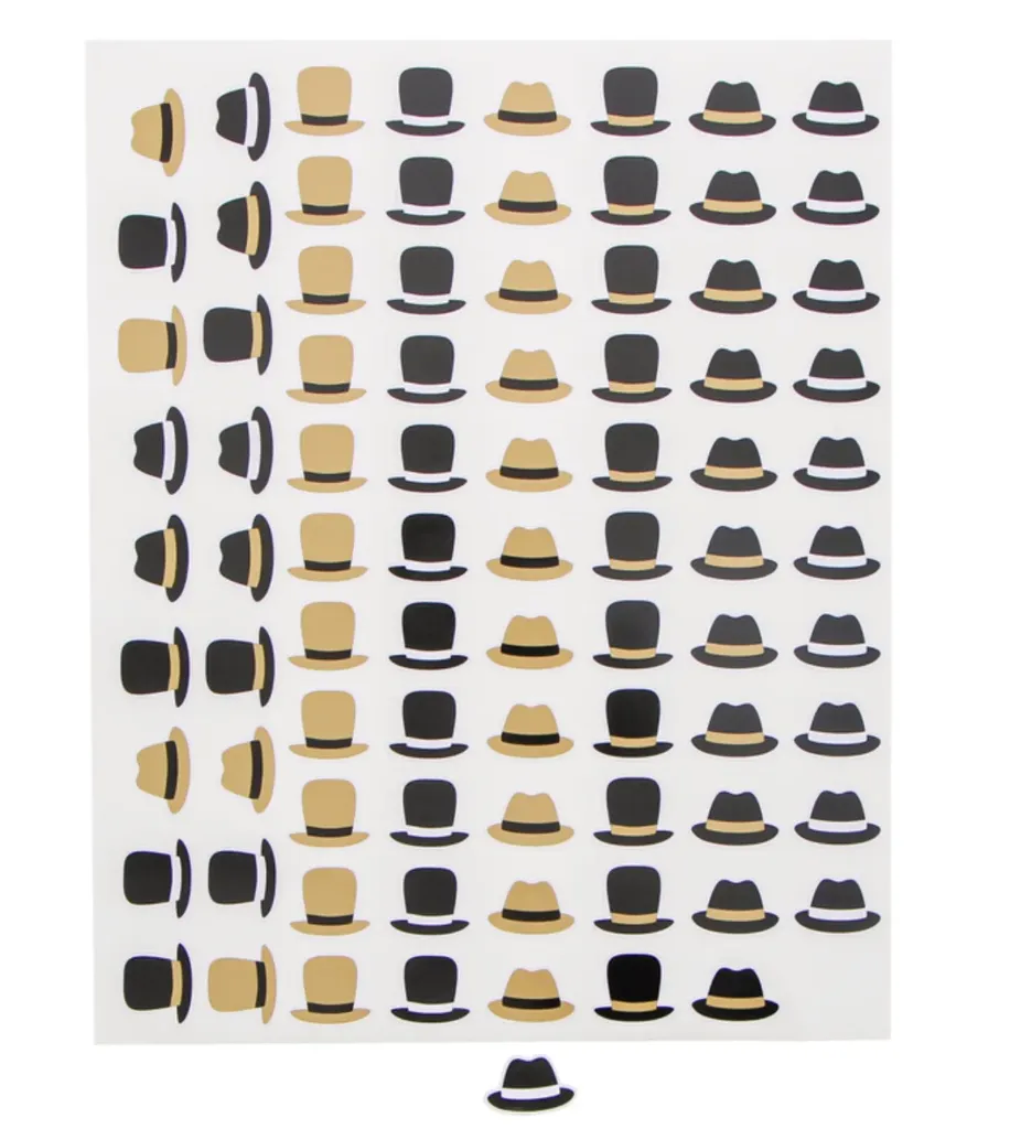 [ETIB46739] #VERP - STICKER BLINKEND GENTLEMAN- hoed 84 op blad