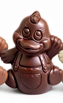 [LINP060] DELICE BABYEENDJE 12 CM DONKERE MELK- 90GR - 10ST     