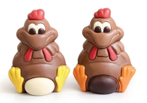 [LINP100] DELICE CRAZY CHICKEN 11CM MELK DECO 85 GR X 8 ST 