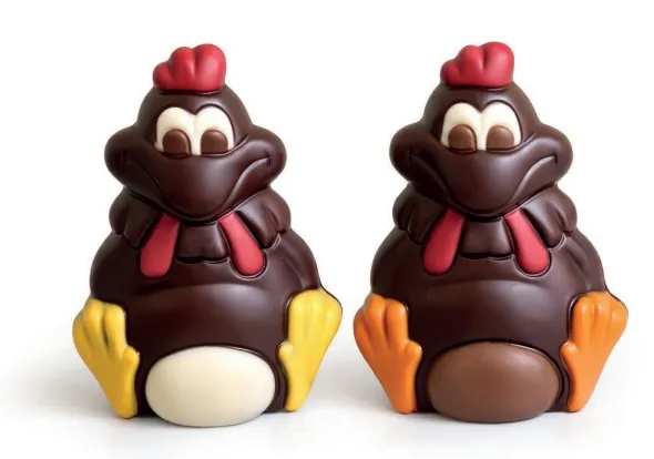 [LINP101] DELICE CRAZY CHICKEN 11CM PUUR DECO 85 GR X 8 ST  