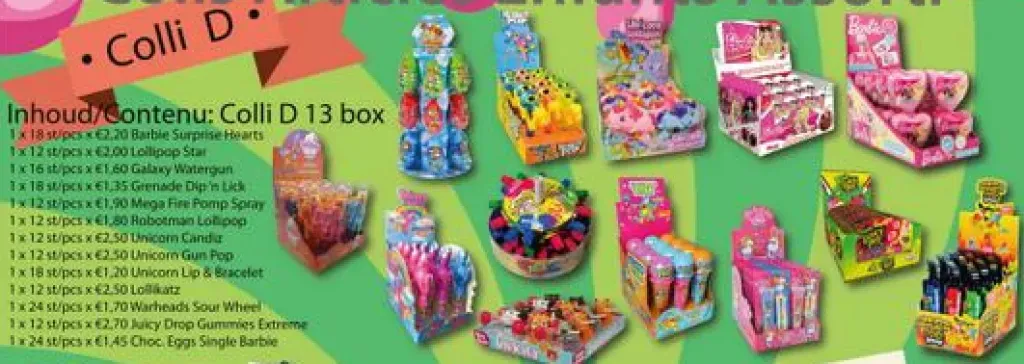 CARTON D - FLOORDISPLAY FUNNY CANDY 35BOX ASS (FOLD 01 '26) - 25ptn