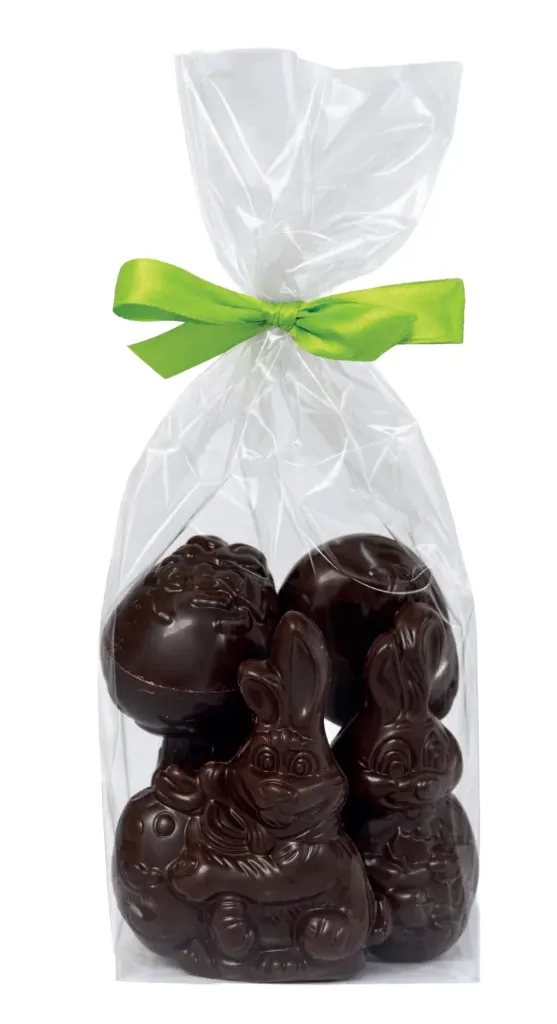 [LINP402] DELICE HOLGOED ZAKJE EITJES EN FIGUURTJES FONDANT 100 GR X 8 STUKS