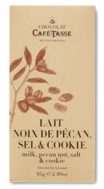 CAFE-TASSE TABLET MELK PECANNOTEN ZOUT COOKIE 12X85GR