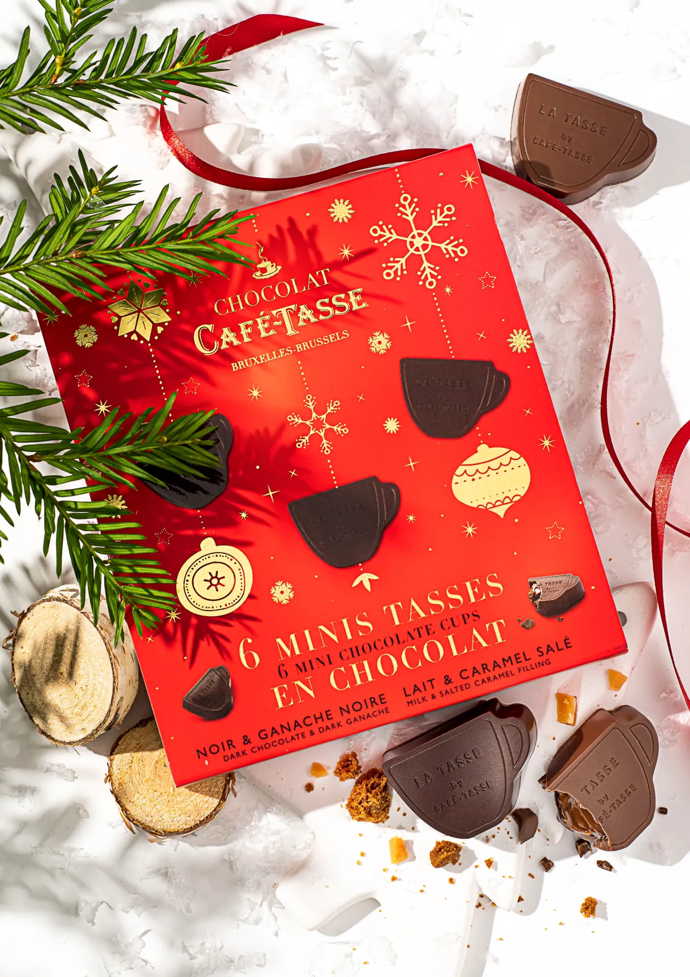 CAFE-TASSE DOOSJE 6 MINI TASJES KERST MIX 12X66GR
