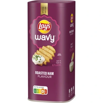 LAYS WAVY ROASTED HAM FLAVOUR 8 X 115 GR
