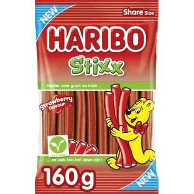 [10059729] HARIBO DISPLAY STIXX STRAWBERRY 18 X 160 GR