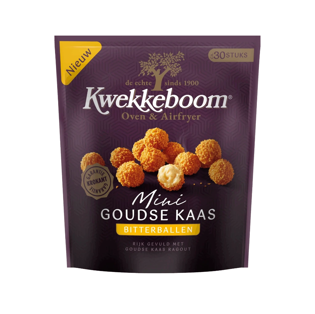 [NF/38200] KWEKKEBOOM OVEN MINI GOUDSE KAAS BITTERBALLEN 8 X 30 X 8,5 GR  <*_*>