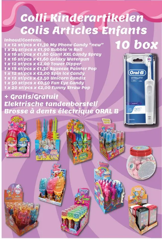 [90098583] COLLI KINDERARTIKELEN 10BOX + GRATIS ORAL B ELEKRISCHE TANDENBORSTEL (FOLD 03 '26)