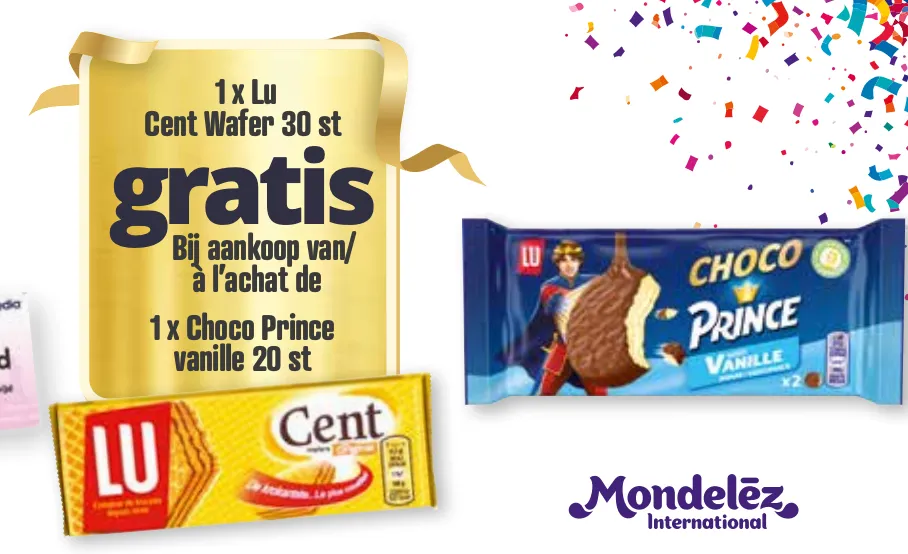 [391/010621] MONDELEZ MEGA DEAL- CHOCO PRINCE VANILLE 20ST + CENT WAFER 30ST GRATIS