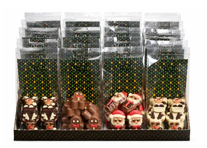 [MDV8483] DISPLAY KERST PRALINé ZAKJES 20 X144GR