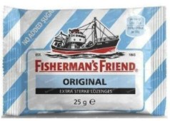 FISHERMANS FRIENDS BLAUW SPEARMINT (SUIKERVRIJ ) 24 X 25GR