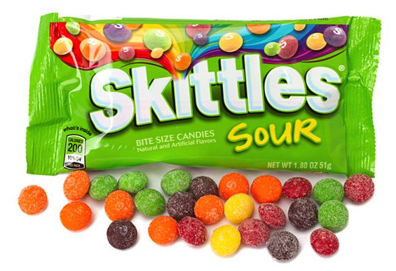 SKITTLES SOURS 45GRX36 (GROEN)