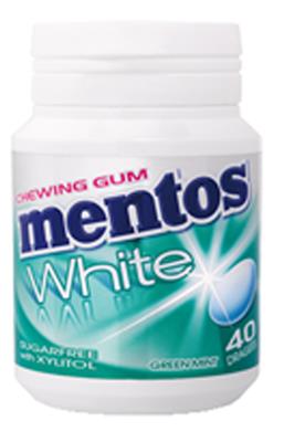 MENTOS GUM BOTTLE WHITE GREENMINT GR/WIT 6ST