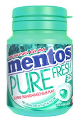 MENTOS GUM BOTTEL P/F WINTERGREEN GROEN 6 ST