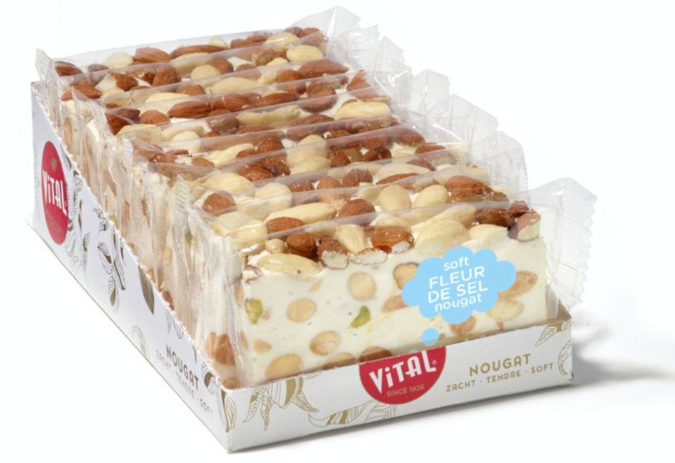 VITAL NOUGAT SLICE FLEUR DE SEL 10 X 100GR