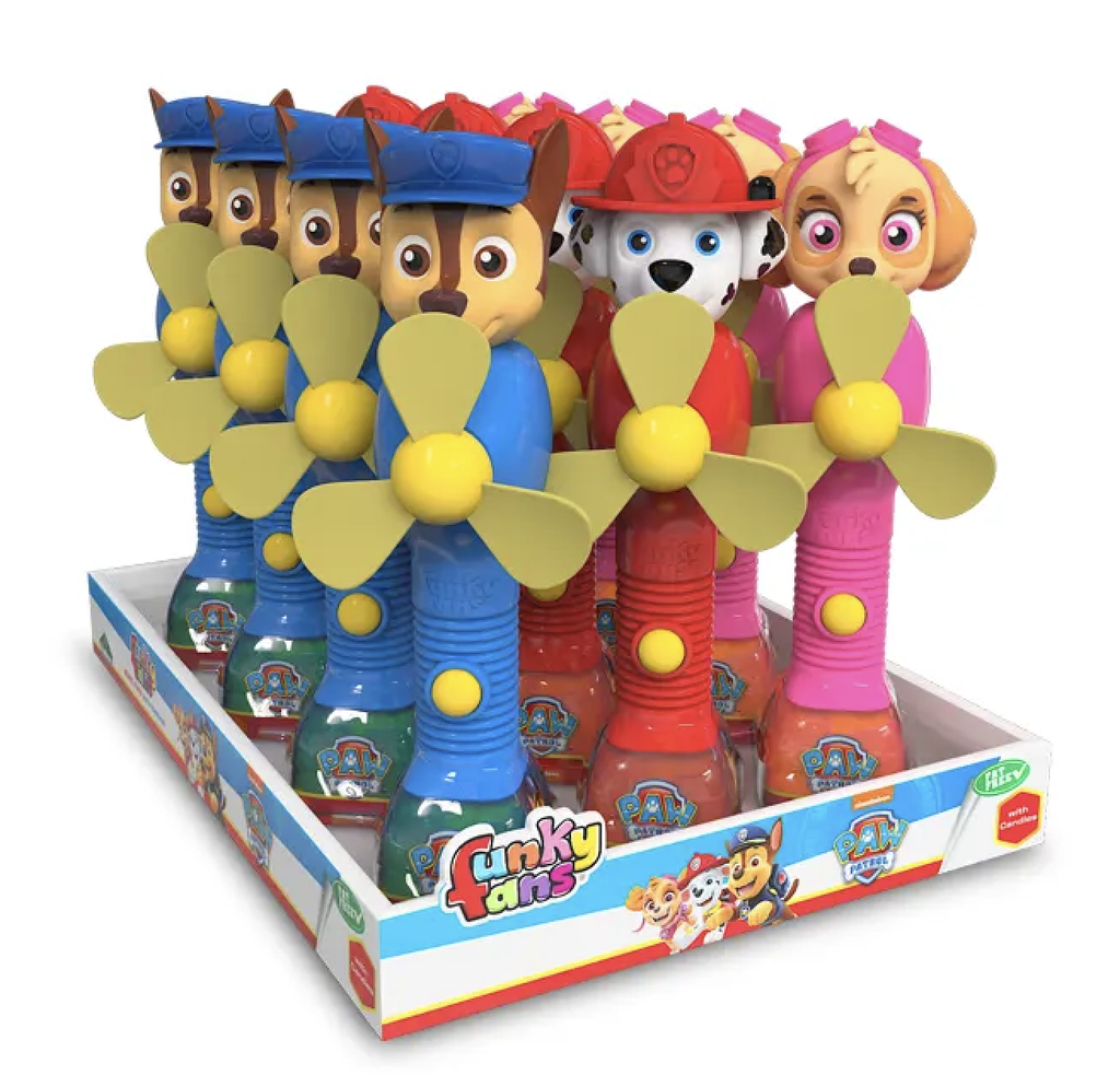 [15052154] PAW PATROL FUNKY FAN + CANDY 12 ST