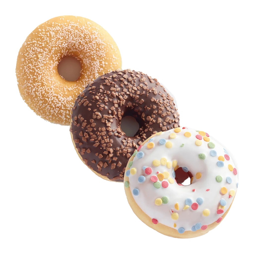 [MEK/22213668] MEKABE MINI MIX DONUTS 3 SMAKEN 108X17GR <*_*>