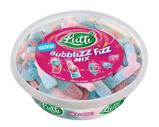 [22749] LUTTI BUBBLIZZ FIZZ MIX TUBO 18 X 500 GR