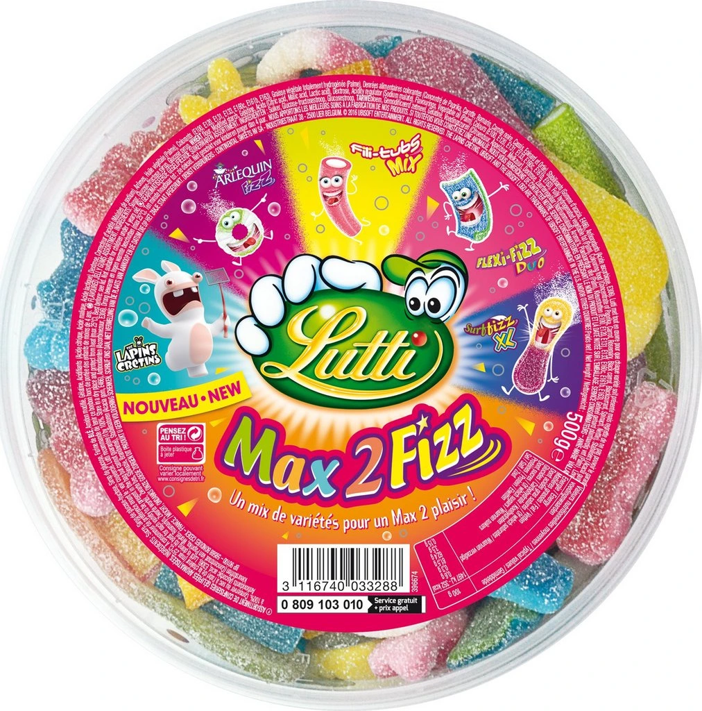 MAX 2 FIZZ TUBO 10 X 500 GR
