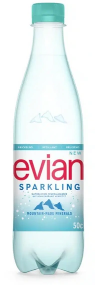 EVIAN SPARKLING PET 12X50CL