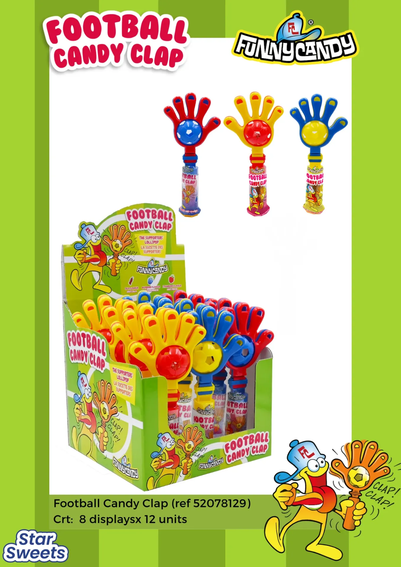 FOOTBALL CLAPPING HANDS 12ST