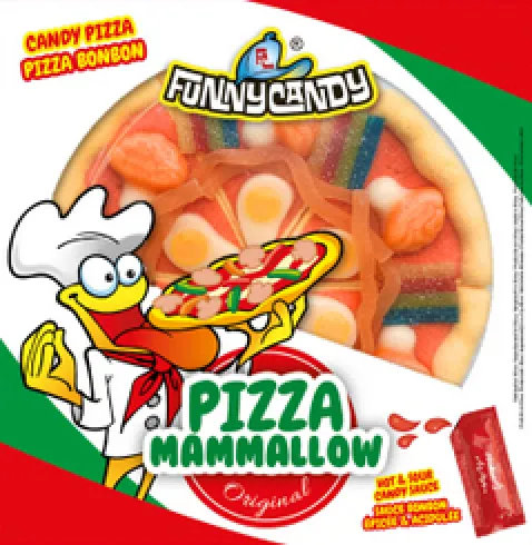FUNNY CANDY PIZZA MALLOW 12ST