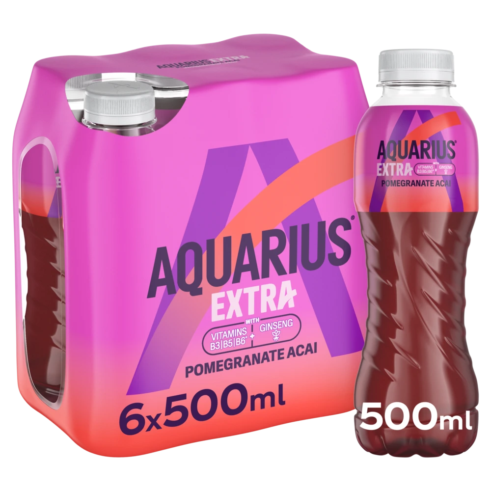 [645496] AQUARIUS EXTRA POMEGRANATE-ACAI PET 4 X 6 X 50 CL