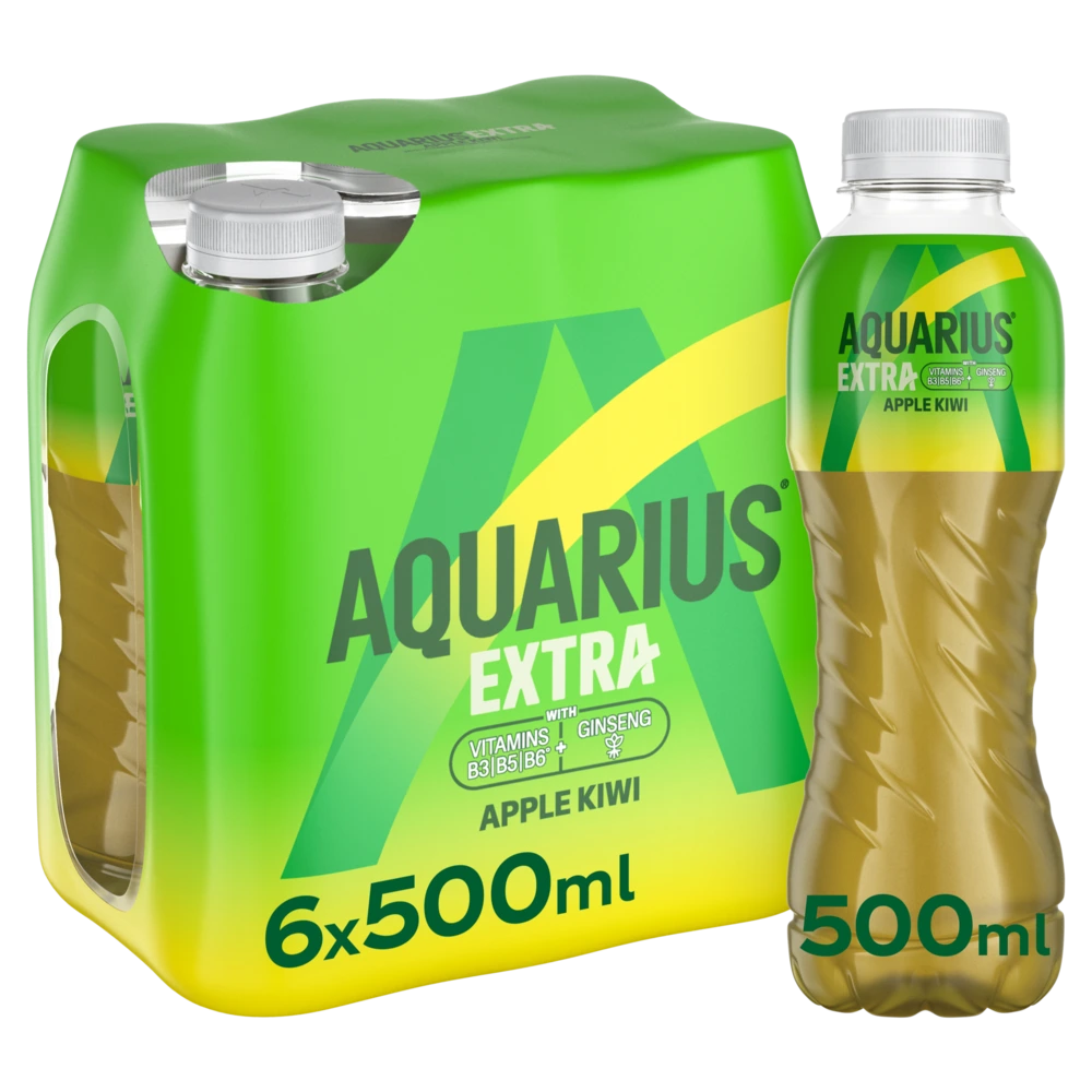 [645497] AQUARIUS EXTRA APPLE-KIWI PET 4 X 6 X 50 CL
