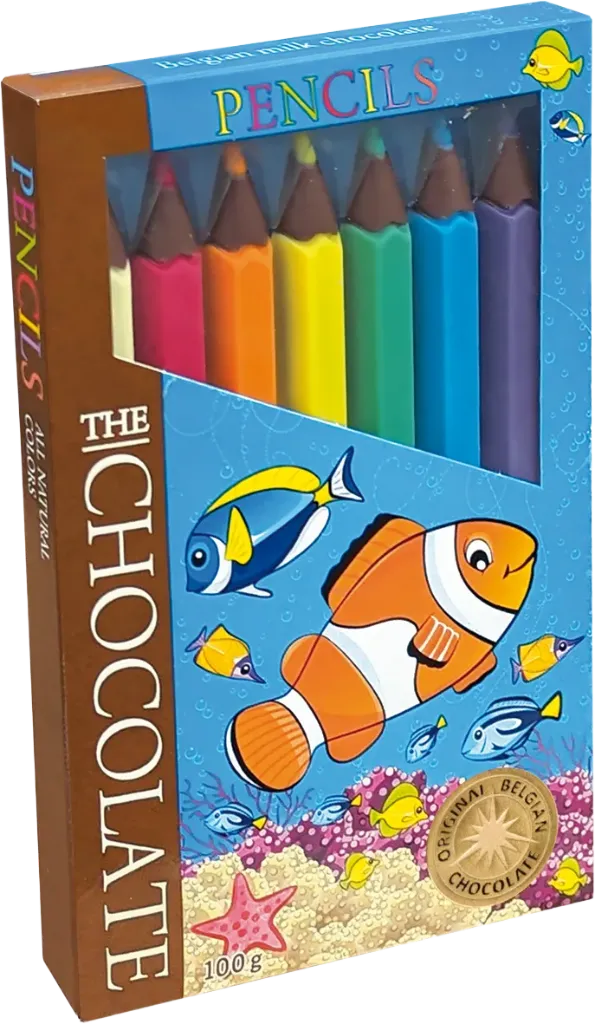 [25204] THE CHOCOLATE VISSEN CHOCOLADE POTLODEN 15 X 100 GR