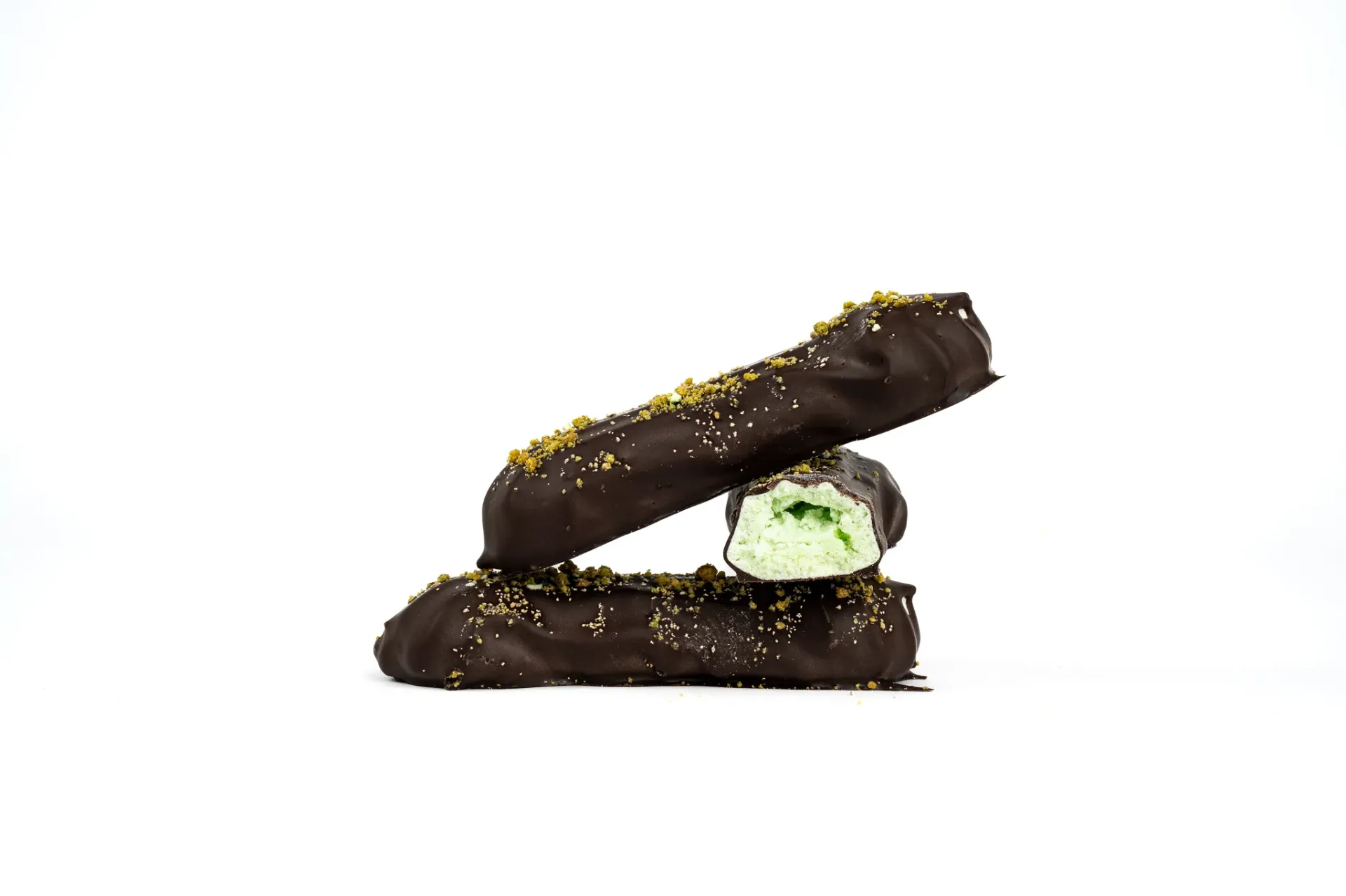 [MER6.008] MERINGUE BAR PISTACHE FONDANTCHOCOLADE 48 ST