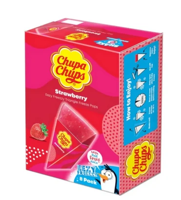 [SVVM020] CHUPA CHUPS STRAWBERRY TRIANGLE FREEZE POPS 10 X 8 X 62 ML <*_*>